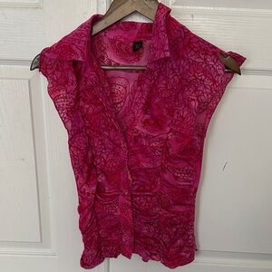 Women's Pink Sheer Top